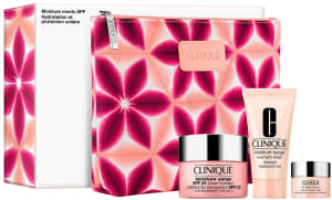 CLINIQUE MOISTURE SURGE סט קרם לחות + מסכת לחות אינטנסיבית ללילה + קרם עיניים
