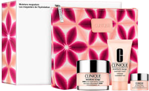 CLINIQUE MOISTURIZER MEGASTARS סט קרם לחות + מסכת לחות אינטנסיבית ללילה + קרם עיניים