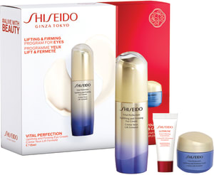 SHISEIDO VITAL PERFECTION קיט קרם עיניים + סרום + קרם יום