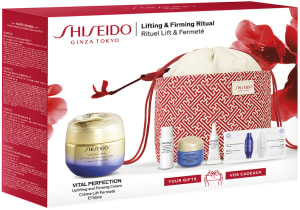 SHISEIDO VITAL PERFECTION סט קרם לילה + סרום + קרם עיניים + סרום