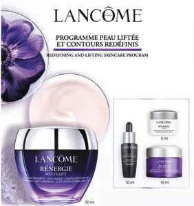 LANCOME RENERGIE MULTI-LIFT סט קרם לחות + קרם לילה + סרום + קרם עיניים