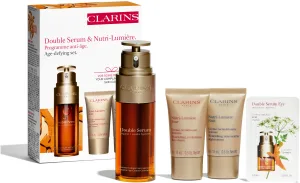 CLARINS DOUBLE SERUM מארז סרום + קרם יום + קרם לילה + סרום לעיניים