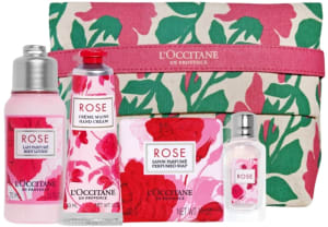 L'OCCITANE ROSE קיט תחליב גוף + סבון מוצק + קרם ידיים + א.ד.ט