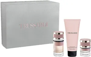 TRUSSARDI FEMININE DONNA סט א.ד.פ + תחליב גוף + ספריי לשיער