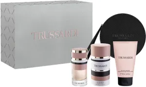 TRUSSARDI FEMININE DONNA סט א.ד.פ + תחליב גוף + תיק מהודר