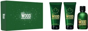 DSQUARED2 WOOD 2 GREEN POUR HOMME סט א.ד.ט + ג'ל רחצה + אפטר שייב באלם לגבר