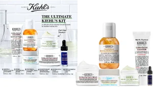KIEHL'S סט סבון פנים + מי פנים + מסיכת חימר + קרם פנים + קרם עיניים + סרום לילה