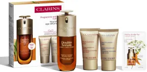 CLARINS DOUBLE SERUM + NUTRI LUMIERE מארז סרום + קרם יום + קרם לילה + דוגמית סרום