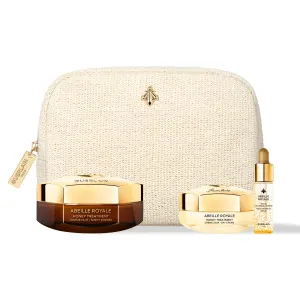 GUERLAIN ABEILLE ROYALE סט קרם לילה + קרם פנים + סרום + תיק רחצה יוקרתי