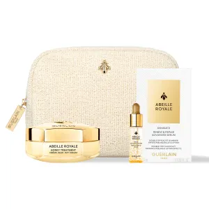 GUERLAIN ABEILLE ROYALE סט קרם לחות + סרום + סרום דאבל וור + תיק יוקרתי