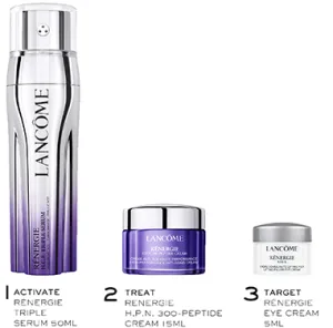 LANCOME RENERGIE H.C.F טריפל סרום סט סרום + קרם יום + קרם עיניים