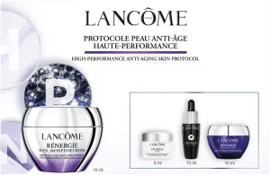LANCOME RENERGIE סט קרם לחות + קרם עיניים + קרם לילה + סרום