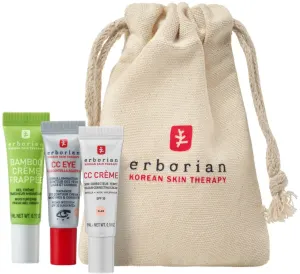 ERBORIAN CC קיט עם מוצרים בגודל מיוחד : קרם לגוון עור בהיר + קרם עיניים + ג'ל לחות לפנים במבוק
