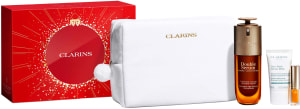 CLARINS DOUBLE SERUM מארז סרום + מסכה + ליפ אויל + תיק רחצה