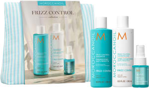 MOROCCANOIL FRIZZ CONTROL סט לטיפוח השיער מסדרת ניטרול קירזול : שמפו + מרכך + מרכך ללא שטיפה
