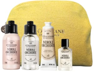 L'OCCITANE NEROLI קיט נרולי וסחלב + חלב גוף + ג'ל רחצה + קרם ידיים + א.ד.ט