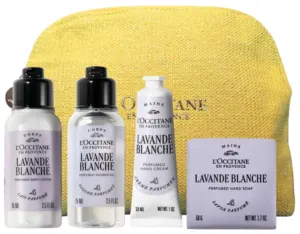 L'OCCITANE LAVENDER קיט ג'ל רחצה + קרם גוף + קרם ידיים + סבון מוצק