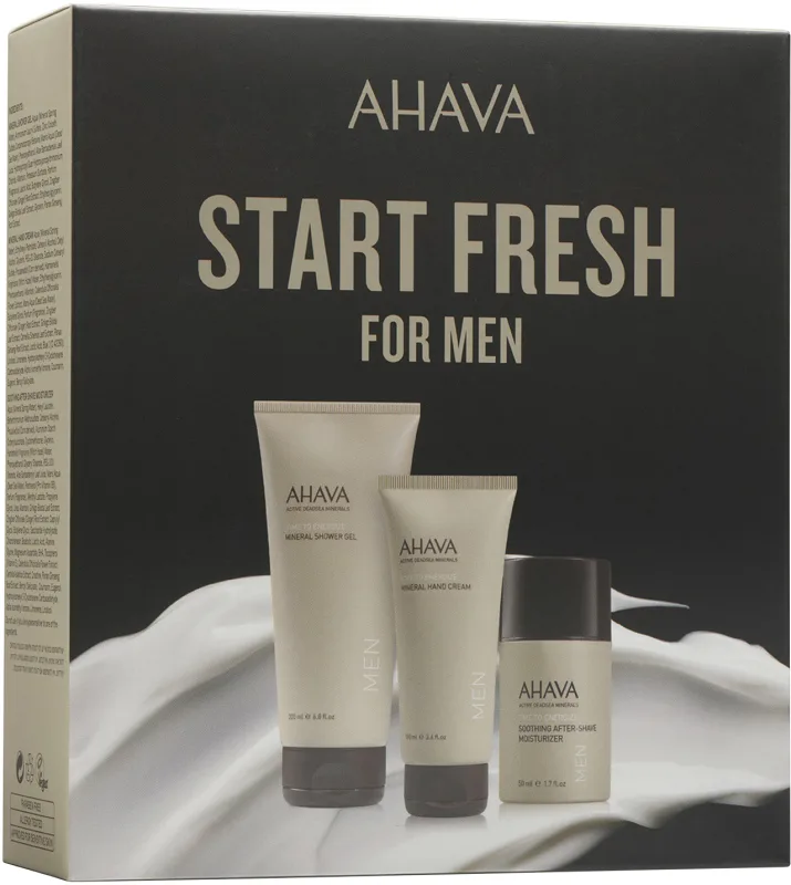 AHAVA FOR HIM קיט ג'ל רחצה + קרם לחות + קרם ידיים