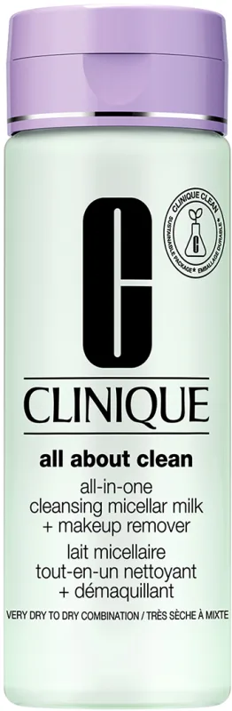 CLINIQUE ALL ABOUT CLEAN חלב פנים עדין לניקוי ולהסרת איפור לעור יבש עד מעורב