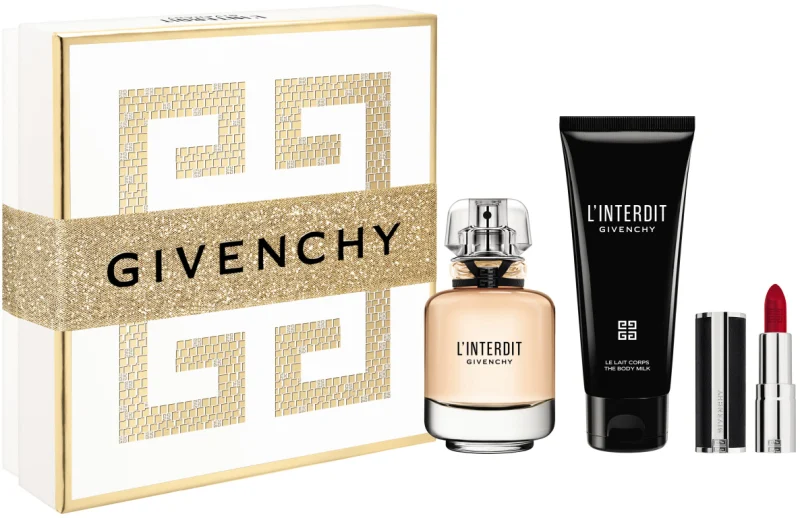 GIVENCHY L'INTERDIT סט א.ד.פ + תחליב גוף + שפתון לאשה