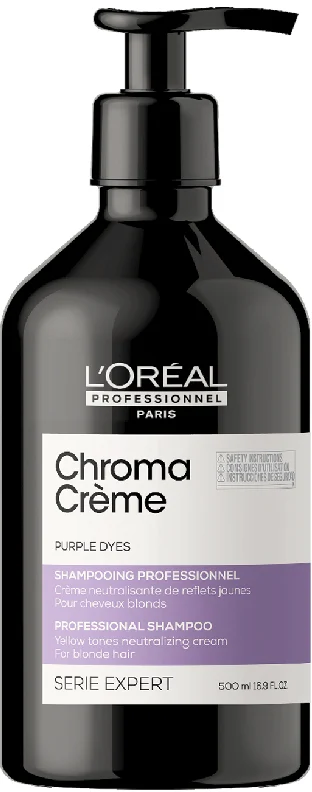 L'OREAL PROFESSIONNEL CHROMA CREME שמפו מקצועי לנטרול טונים צהובים לשיער בלונדינים