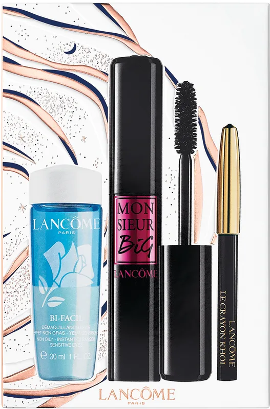 LANCOME MONSIEUR BIG סט מסקרה + עפרון עיניים + מסיר איפור