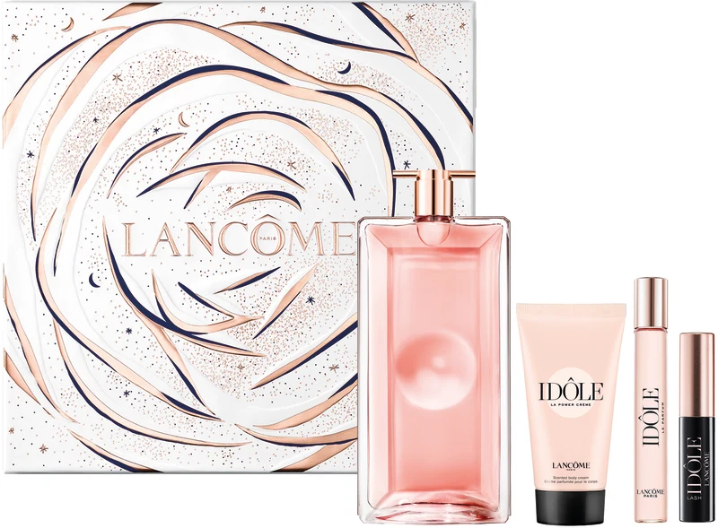 LANCOME IDOLE סט א.ד.פ + קרם גוף + מסקרה + א.ד.פ לאשה