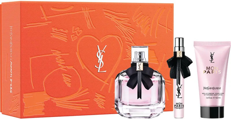 YVES SAINT LAURENT MON PARIS סט א.ד.פ + א.ד.פ + קרם גוף לאשה