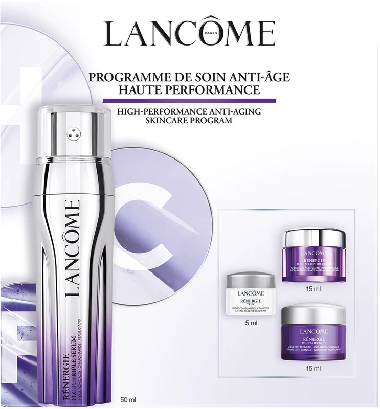 LANCOME RENERGIE H.C.F סט סרום + קרם יום + קרם עיניים