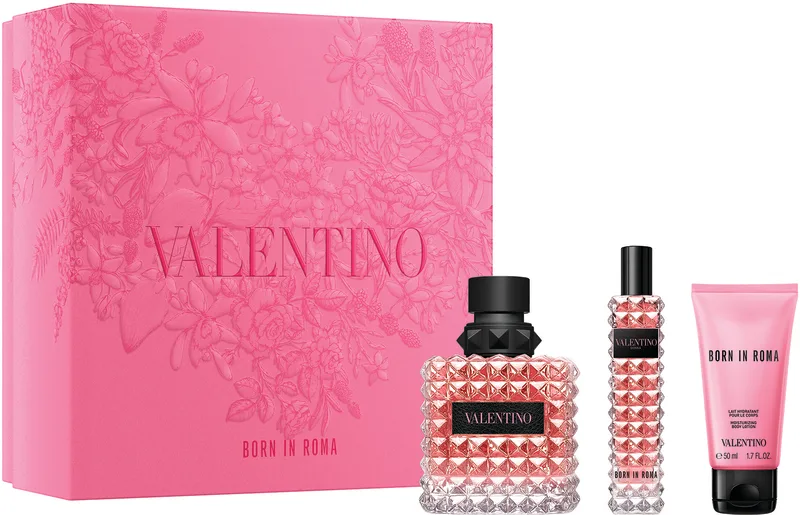 VALENTINO BORN IN ROMA PINK סט א.ד.פ + קרם לחות + א.ד.פ לאשה