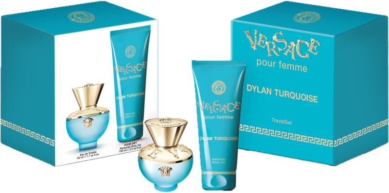 VERSACE DYLAN TURQUOISE סט א.ד.ט + תחליב גוף לאשה