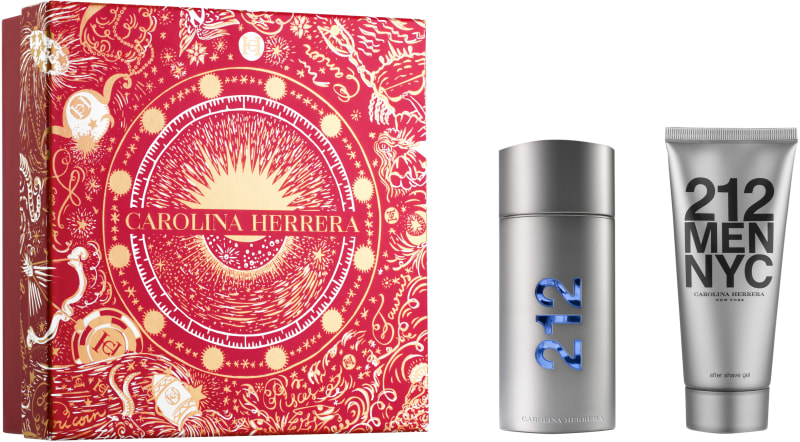 CAROLINA HERRERA 212 MEN NYC סט א.ד.ט + ג'ל לאחר גילוח לגבר