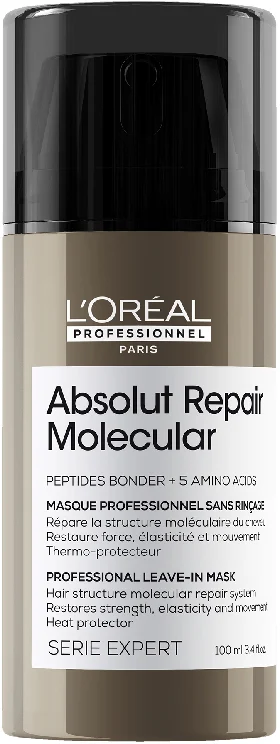 L'OREAL PROFESSIONNEL ABSOLUT REPAIR MOLECULAR מסכה מקצועית ללא שטיפה