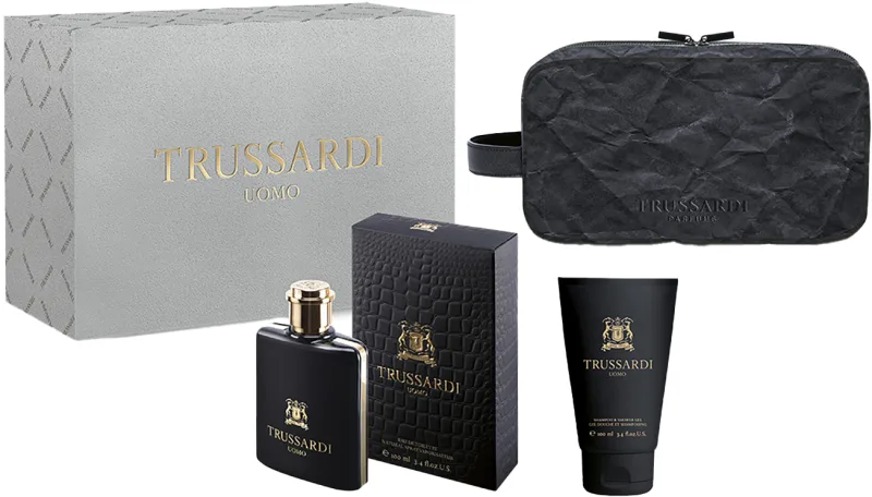 TRUSSARDI UOMO סט א.ד.ט + ג'ל רחצה + תיק לגבר