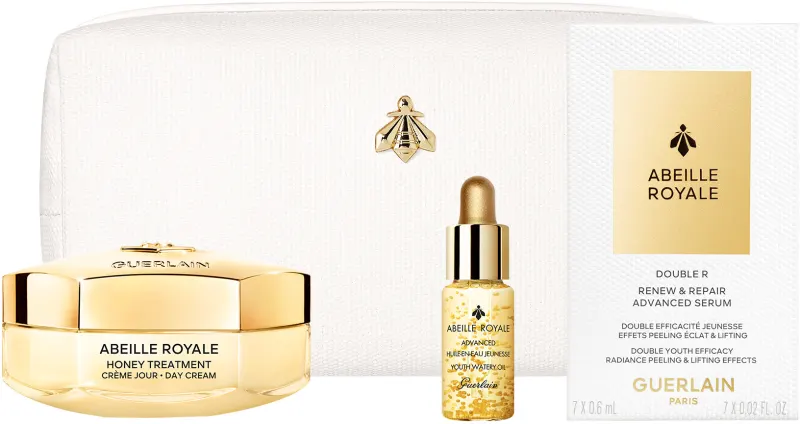 GUERLAIN ABEILLE ROYALE סט קרם לחות + שמן + סרום