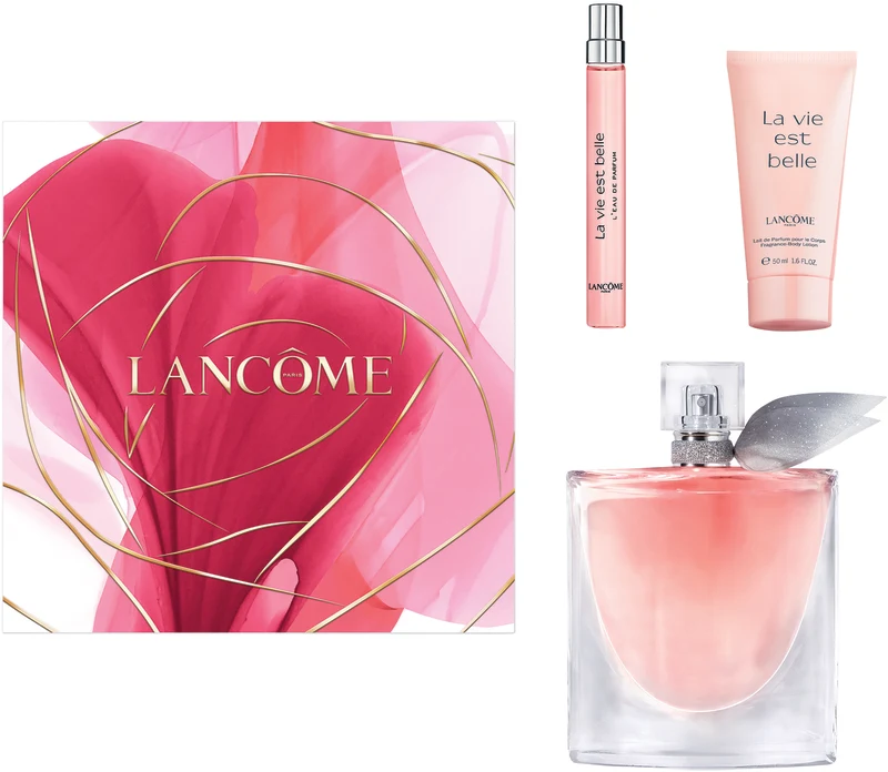 LANCOME La vie est belle סט א.ד.פ + קרם גוף + א.ד.פ לאשה
