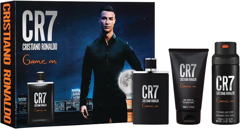 CRISTIANO RONALDO CR7 GAME ON סט א.ד.ט + ג'ל רחצה + ספריי גוף לגבר
