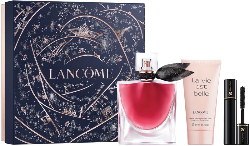 LANCOME La vie est belle סט א.ד.פ + מסקרה + קרם גוף לאשה