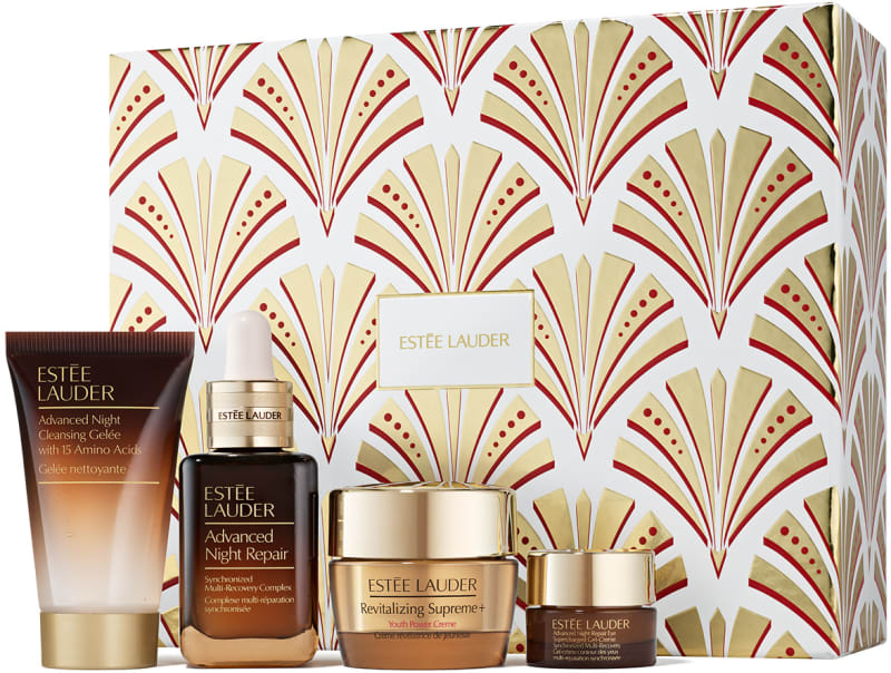 ESTEE LAUDER THE LIFT AND GLOW סט סרום + סבון + קרם עיניים