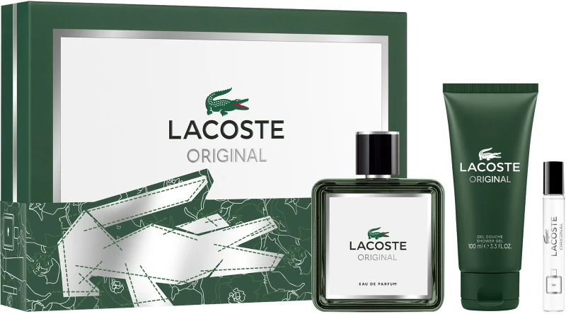 LACOSTE סט א.ד.פ + ג'ל רחצה + א.ד.פ לגבר