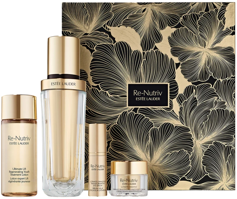 ESTEE LAUDER RE-NUTRIV ULTIMATE DIAMOND סט סרום + קרם לחות + תחליב טיפולי + סרום עיניים