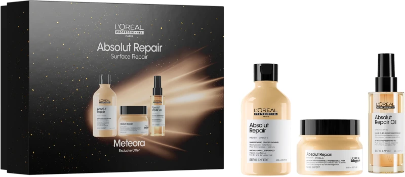 L'OREAL PROFESSIONNEL ABSOLUT REPAIR סט שמפו + שמן + מסכה