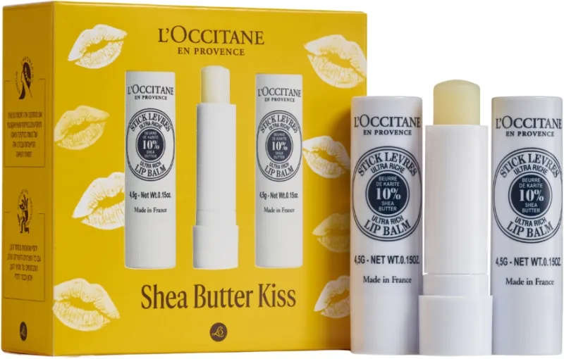 L'OCCITANE SHEA BUTTER סט שפתון עשיר במיוחד