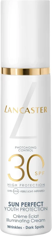 LANCASTER SUN PERFECT קרם פנים למראה זוהר ואחיד SPF30 נגד קמטים וכהויות
