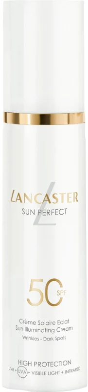 LANCASTER SUN PERFECT קרם פנים למראה זוהר ואחיד SPF50 נגד קמטים וכהויות
