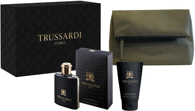 TRUSSARDI UOMO סט א.ד.ט + ג'ל רחצה + תיק לגבר