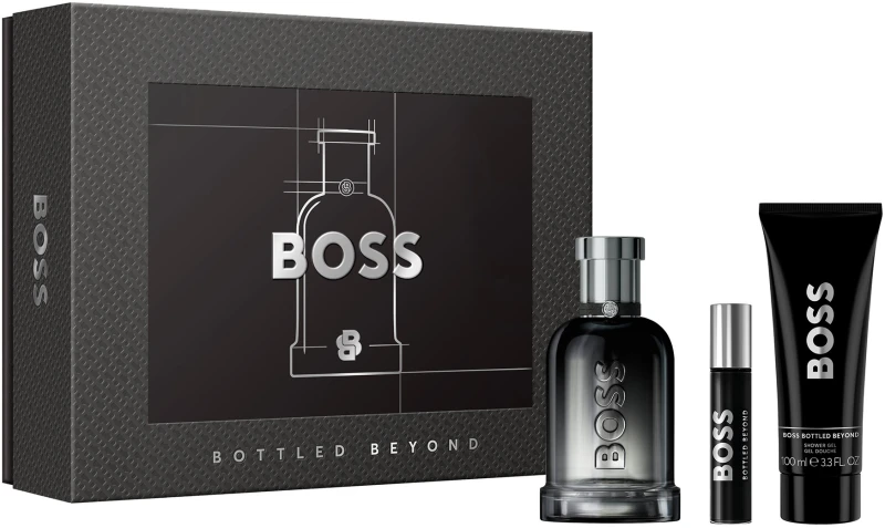HUGO BOSS BOTTLED BEYOND סט א.ד.פ + א.ד.פ + ג'ל רחצה לגבר