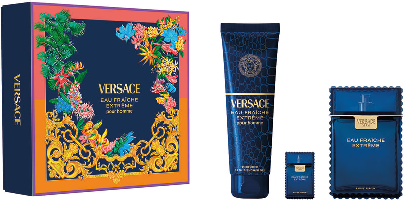 VERSACE MAN EAU FRAICHE EXTREME סט א.ד.פ + א.ד.פ + ג'ל רחצה