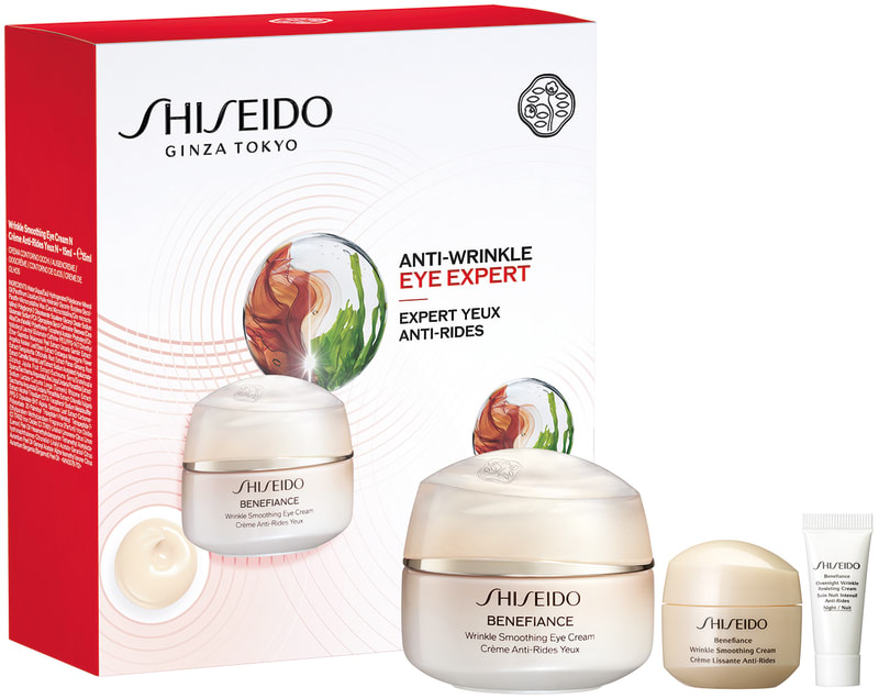 SHISEIDO BENEFIANCE סט קרם עיניים + קרם לחות + קרם לילה