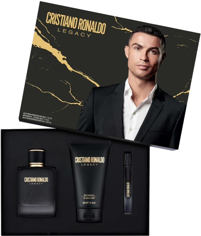 CRISTIANO RONALDO LEGACY סט א.ד.פ + ג'ל רחצה + א.ד.פ לגבר